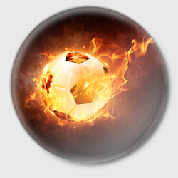 Значок Футбольный мяч огонь