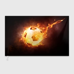Флаг 3D Футбольный мяч огонь