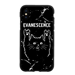 Чехол для iPhone XS Max матовый Группа Evanescence и рок кот