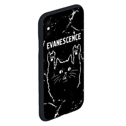 Чехол для iPhone XS Max матовый Группа Evanescence и рок кот - фото 2