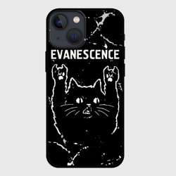 Чехол для iPhone 13 mini Группа Evanescence и рок кот