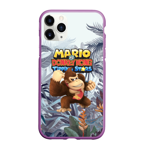 Чехол для iPhone 11 Pro Max матовый Mario Donkey Kong - Nintendo - Gorilla, цвет фиолетовый