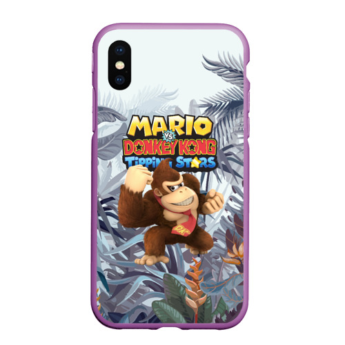 Чехол для iPhone XS Max матовый Mario Donkey Kong - Nintendo - Gorilla, цвет фиолетовый