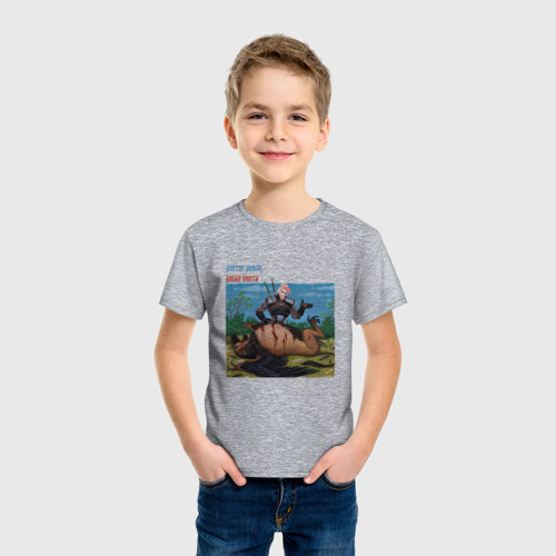 Детская футболка хлопок с принтом Доктор Ливси Ведьмак, фото на моделе #1