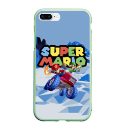 Чехол для iPhone 7Plus/8 Plus матовый Марио и Луиджи гонщики - super Mario