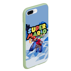 Чехол для iPhone 7Plus/8 Plus матовый Марио и Луиджи гонщики - super Mario - фото 2