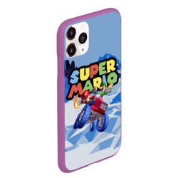 Чехол для iPhone 11 Pro Max матовый Марио и Луиджи гонщики - super Mario - фото 2