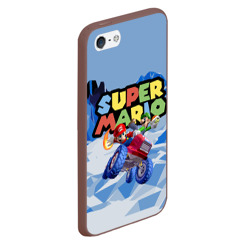 Чехол для iPhone 5/5S матовый Марио и Луиджи гонщики - super Mario - фото 2