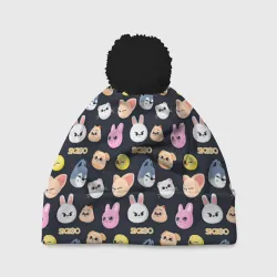 Шапка 3D c помпоном Skzoo pattern