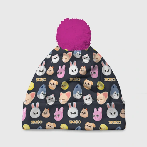 Шапка 3D c помпоном Skzoo pattern