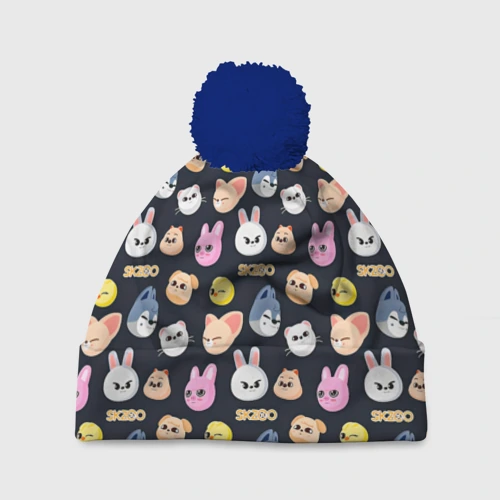 Шапка 3D c помпоном Skzoo pattern