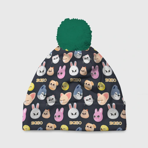 Шапка 3D c помпоном Skzoo pattern