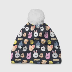 Шапка 3D c помпоном Skzoo pattern