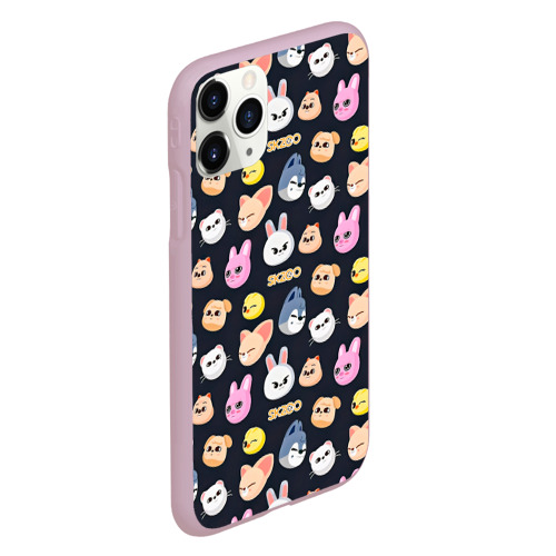 Чехол для iPhone 11 Pro матовый Skzoo pattern, цвет розовый - фото 3