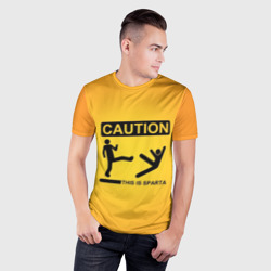 Мужская футболка 3D Slim Осторожно : это Спарта - фото 2
