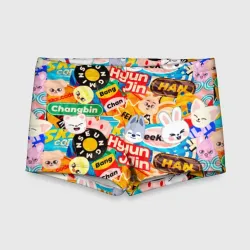 Детские купальные плавки 3D Skzoo stickers characters