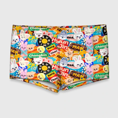 Мужские купальные плавки 3D Skzoo stickers characters