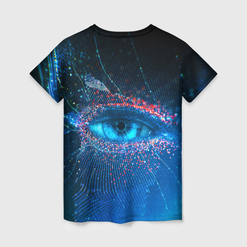 Женская футболка 3D Цифровой глаз, цвет 3D печать - фото 2