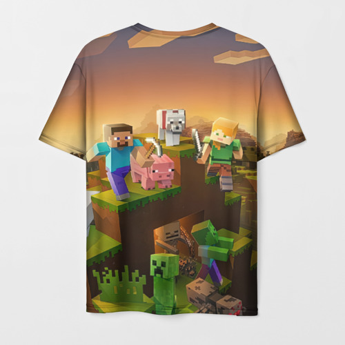 Мужская футболка 3D с принтом Олег Minecraft, вид сзади #1