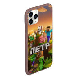 Чехол для iPhone 11 Pro Max матовый Петр Minecraft - фото 2