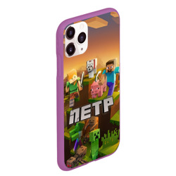 Чехол для iPhone 11 Pro Max матовый Петр Minecraft - фото 2