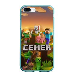 Чехол для iPhone 7Plus/8 Plus матовый Семен Minecraft