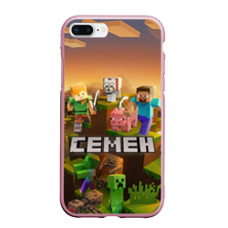 Чехол для iPhone 7Plus/8 Plus матовый Семен Minecraft