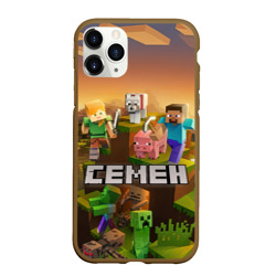 Чехол для iPhone 11 Pro Max матовый Семен Minecraft