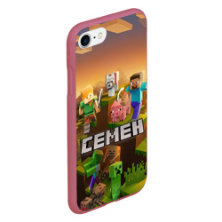 Чехол для iPhone 7/8 матовый Семен Minecraft - фото 2