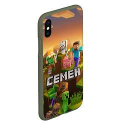 Чехол для iPhone XS Max матовый Семен Minecraft - фото 2