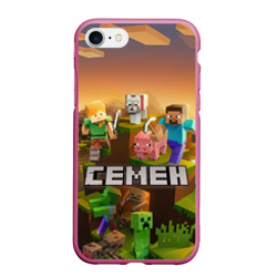 Чехол для iPhone 7/8 матовый Семен Minecraft