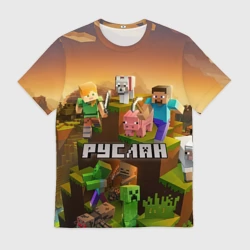 Мужская футболка 3D Руслан Minecraft