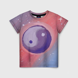 Детская футболка 3D Планета Инь-Янь