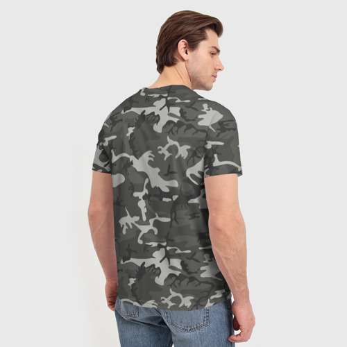 Мужская футболка 3D с принтом Камуфляж 333, вид сзади #2
