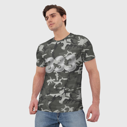 Мужская футболка 3D с принтом Камуфляж 333, фото на моделе #1