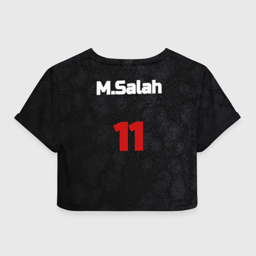 Женская футболка Crop-top 3D Mo Salah абстракция, цвет 3D печать - фото 2