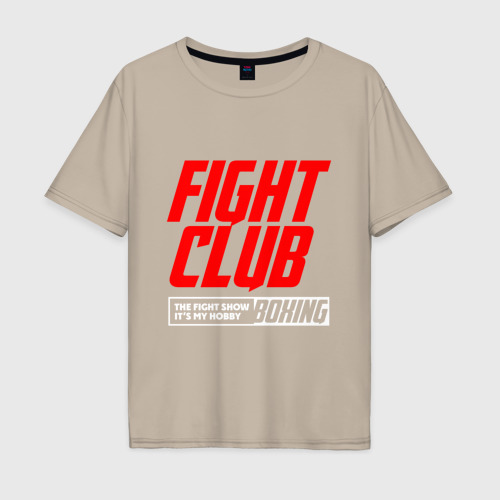 Мужская футболка хлопок Oversize с принтом Fight club boxing, вид спереди #2
