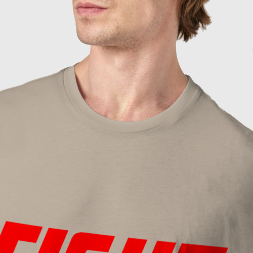 Мужская футболка хлопок Fight club boxing, цвет миндальный - фото 6