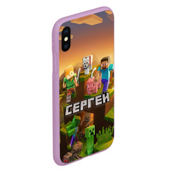 Чехол для iPhone XS Max матовый Сергей Minecraft - фото 2