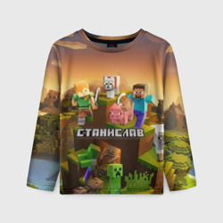 Детский лонгслив 3D Станислав Minecraft