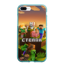 Чехол для iPhone 7Plus/8 Plus матовый Степан Minecraft