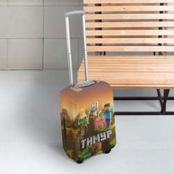 Чехол для чемодана 3D Тимур Minecraft - фото 2