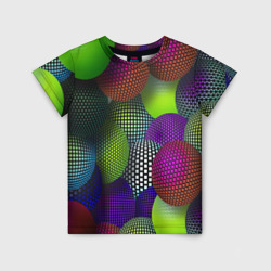 Детская футболка 3D Трехмерные разноцветные шары