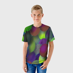 Детская футболка 3D Трехмерные разноцветные шары - фото 2