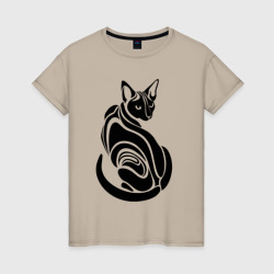 Sit sphinx – Женская футболка хлопок с принтом купить со скидкой в -20%
