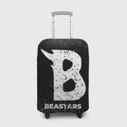 Чехол для чемодана 3D Beastars с потертостями на темном фоне