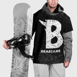 Накидка на куртку 3D Beastars с потертостями на темном фоне