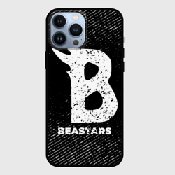Чехол для iPhone 13 Pro Max Beastars с потертостями на темном фоне