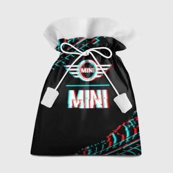 Подарочный 3D мешок Значок Mini в стиле glitch на темном фоне