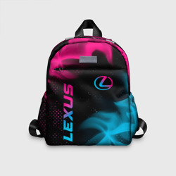 Детский рюкзак 3D Lexus - neon gradient: надпись, символ